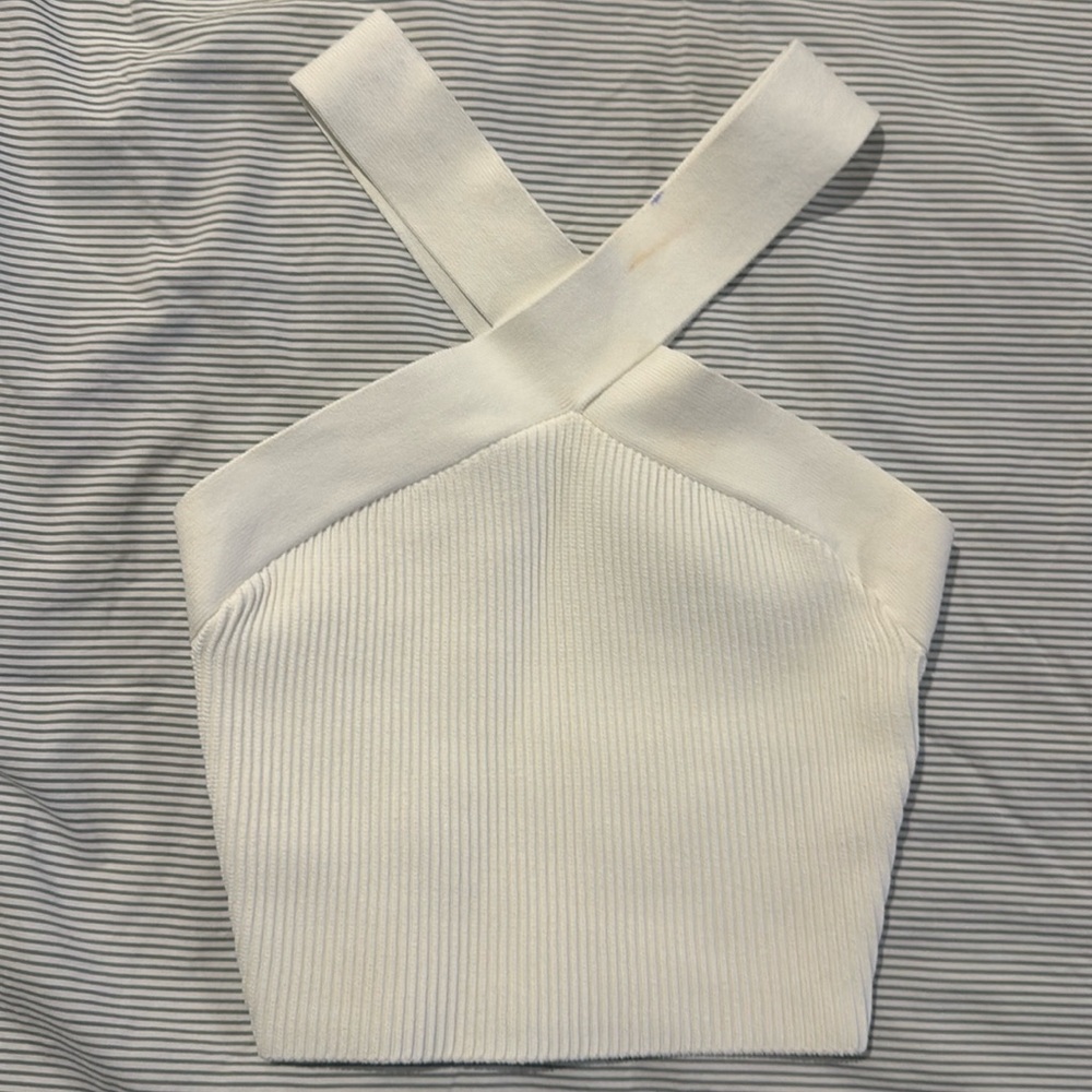 Aritzia White Crop Top